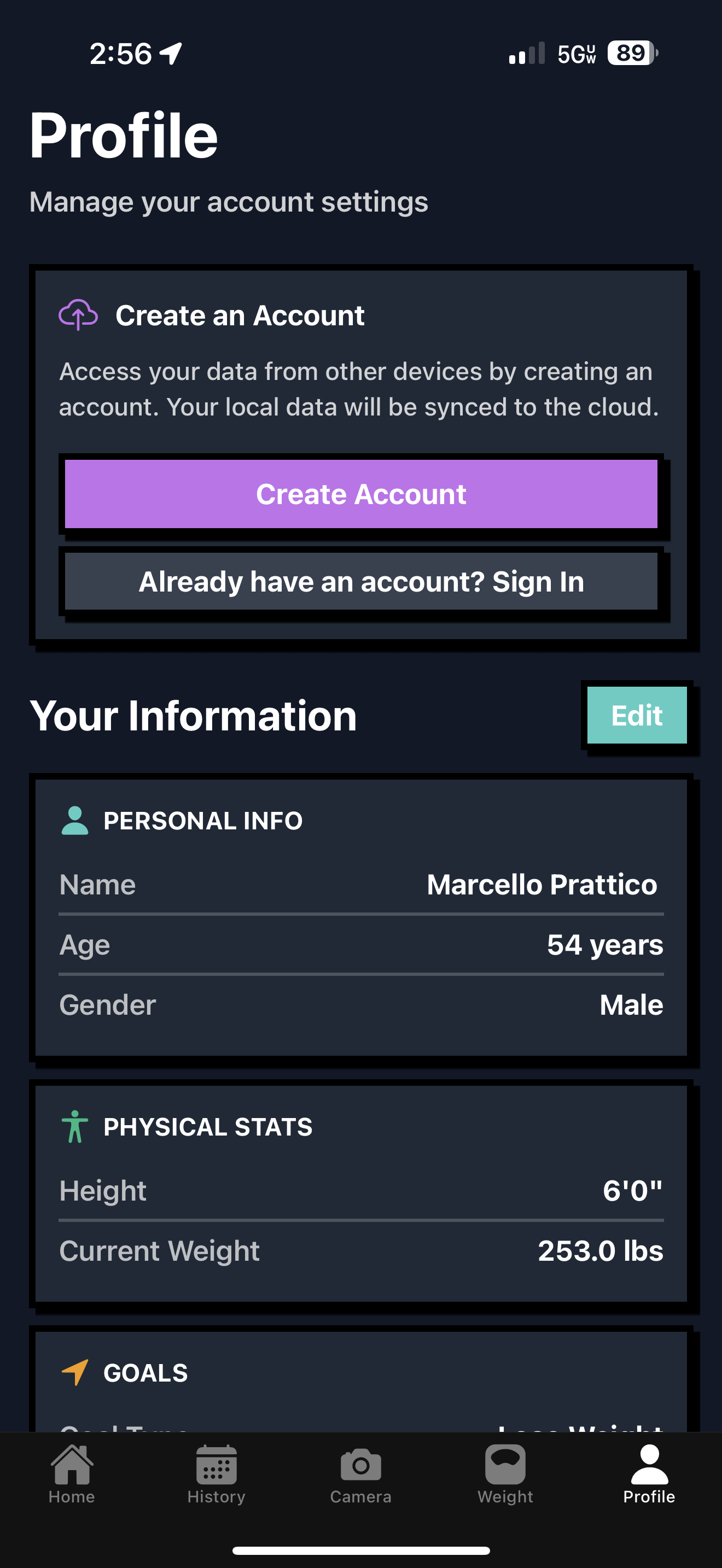 Profile - Personalize your experience